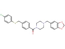 1-(1,3-benzodioxol-5-ylmethyl)-4-(4-{[(4-chlorophenyl)thio]methyl}benzoyl)piperazine