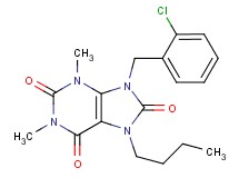 7-butyl-9-(2-chlorobenzyl)-1,3-dimethyl-7,9-dihydro-1H-purine-2,6,8(3H)-trione