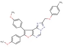8,9-bis(4-methoxyphenyl)-2-[(4-methylphenoxy)methyl]furo[3,2-e][1,2,4]triazolo[1,5-c]pyrimidine