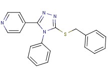 4-[5-(benzylthio)-4-phenyl-4H-1,2,4-triazol-3-yl]pyridine