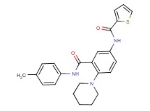 N-[3-{[(4-methylphenyl)amino]carbonyl}-4-(1-piperidinyl)phenyl]-2-thiophenecarboxamide
