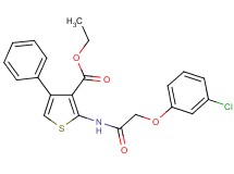ethyl 2-{[(3-chlorophenoxy)acetyl]amino}-4-phenyl-3-thiophenecarboxylate