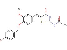 N-(5-{4-[(4-bromobenzyl)oxy]-3-methoxybenzylidene}-4-oxo-4,5-dihydro-1,3-thiazol-2-yl)acetamide