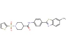 N-[4-(6-methyl-1,3-benzothiazol-2-yl)phenyl]-1-(2-thienylsulfonyl)-4-piperidinecarboxamide