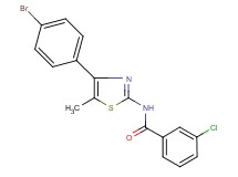 N-[4-(4-bromophenyl)-5-methyl-1,3-thiazol-2-yl]-3-chlorobenzamide