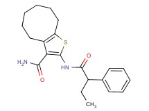 2-[(2-phenylbutanoyl)amino]-4,5,6,7,8,9-hexahydrocycloocta[b]thiophene-3-carboxamide