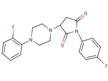 1-(4-fluorophenyl)-3-[4-(2-fluorophenyl)-1-piperazinyl]-2,5-pyrrolidinedione