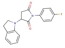 3-(2,3-dihydro-1H-indol-1-yl)-1-(4-fluorophenyl)-2,5-pyrrolidinedione