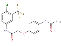 2-[4-(acetylamino)phenoxy]-N-[4-chloro-3-(trifluoromethyl)phenyl]acetamide