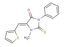 1-methyl-3-phenyl-5-(2-thienylmethylene)-2-thioxo-4-imidazolidinone