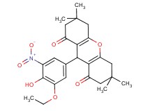 9-(3-ethoxy-4-hydroxy-5-nitrophenyl)-3,3,6,6-tetramethyl-3,4,5,6,7,9-hexahydro-1H-xanthene-1,8(2H)-dione