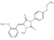 3-(4-ethoxyphenyl)-5-(2-methoxybenzylidene)-1-methyl-2-thioxo-4-imidazolidinone