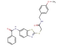 N-[2-({2-[(4-methoxybenzyl)amino]-2-oxoethyl}thio)-1,3-benzothiazol-6-yl]benzamide