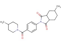 5-methyl-2-{4-[(4-methyl-1-piperidinyl)carbonyl]phenyl}hexahydro-1H-isoindole-1,3(2H)-dione