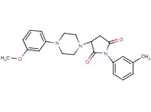3-[4-(3-methoxyphenyl)-1-piperazinyl]-1-(3-methylphenyl)-2,5-pyrrolidinedione