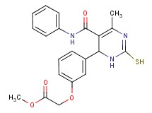 methyl {3-[5-(anilinocarbonyl)-2-mercapto-6-methyl-3,4-dihydro-4-pyrimidinyl]phenoxy}acetate