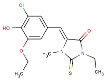 5-(3-chloro-5-ethoxy-4-hydroxybenzylidene)-3-ethyl-1-methyl-2-thioxo-4-imidazolidinone