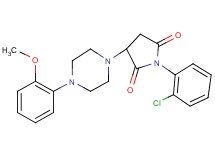 1-(2-chlorophenyl)-3-[4-(2-methoxyphenyl)-1-piperazinyl]-2,5-pyrrolidinedione