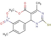 methyl 2-mercapto-4-methyl-6-(4-methyl-3-nitrophenyl)-1,6-dihydro-5-pyrimidinecarboxylate
