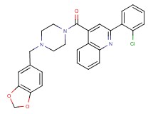 4-{[4-(1,3-benzodioxol-5-ylmethyl)-1-piperazinyl]carbonyl}-2-(2-chlorophenyl)quinoline