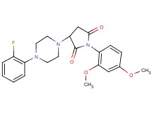 1-(2,4-dimethoxyphenyl)-3-[4-(2-fluorophenyl)-1-piperazinyl]-2,5-pyrrolidinedione