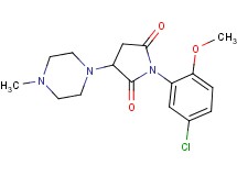 1-(5-chloro-2-methoxyphenyl)-3-(4-methyl-1-piperazinyl)-2,5-pyrrolidinedione
