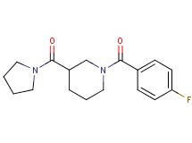 1-(4-fluorobenzoyl)-3-(1-pyrrolidinylcarbonyl)piperidine