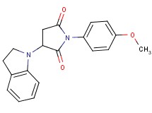 3-(2,3-dihydro-1H-indol-1-yl)-1-(4-methoxyphenyl)-2,5-pyrrolidinedione