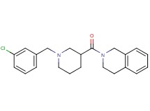 2-{[1-(3-chlorobenzyl)-3-piperidinyl]carbonyl}-1,2,3,4-tetrahydroisoquinoline oxalate
