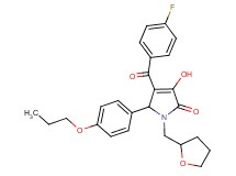 4-(4-fluorobenzoyl)-3-hydroxy-5-(4-propoxyphenyl)-1-(tetrahydro-2-furanylmethyl)-1,5-dihydro-2H-pyrrol-2-one