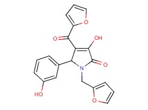 4-(2-furoyl)-1-(2-furylmethyl)-3-hydroxy-5-(3-hydroxyphenyl)-1,5-dihydro-2H-pyrrol-2-one