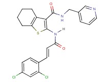 2-{[3-(2,4-dichlorophenyl)acryloyl]amino}-N-(3-pyridinylmethyl)-4,5,6,7-tetrahydro-1-benzothiophene-3-carboxamide