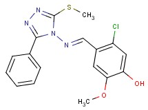 5-chloro-2-methoxy-4-({[3-(methylthio)-5-phenyl-4H-1,2,4-triazol-4-yl]imino}methyl)phenol
