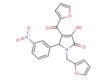 4-(2-furoyl)-1-(2-furylmethyl)-3-hydroxy-5-(3-nitrophenyl)-1,5-dihydro-2H-pyrrol-2-one
