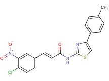 3-(4-chloro-3-nitrophenyl)-N-[4-(4-methylphenyl)-1,3-thiazol-2-yl]acrylamide