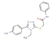 2-{[5-(4-aminophenyl)-4-ethyl-4H-1,2,4-triazol-3-yl]thio}-N-phenylacetamide