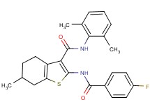 N-(2,6-dimethylphenyl)-2-[(4-fluorobenzoyl)amino]-6-methyl-4,5,6,7-tetrahydro-1-benzothiophene-3-carboxamide