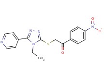 2-{[4-ethyl-5-(4-pyridinyl)-4H-1,2,4-triazol-3-yl]thio}-1-(4-nitrophenyl)ethanone