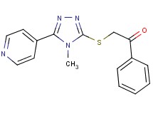 2-{[4-methyl-5-(4-pyridinyl)-4H-1,2,4-triazol-3-yl]thio}-1-phenylethanone