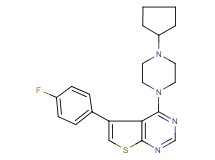 4-(4-cyclopentyl-1-piperazinyl)-5-(4-fluorophenyl)thieno[2,3-d]pyrimidine