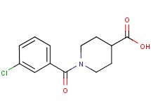 1-(3-chlorobenzoyl)-4-piperidinecarboxylic acid