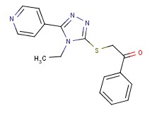2-{[4-ethyl-5-(4-pyridinyl)-4H-1,2,4-triazol-3-yl]thio}-1-phenylethanone