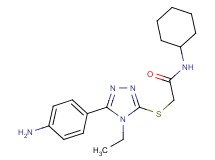 2-{[5-(4-aminophenyl)-4-ethyl-4H-1,2,4-triazol-3-yl]thio}-N-cyclohexylacetamide