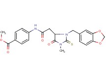 methyl 4-({[3-(1,3-benzodioxol-5-ylmethyl)-1-methyl-5-oxo-2-thioxo-4-imidazolidinyl]acetyl}amino)benzoate