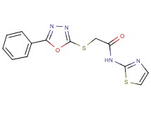 2-[(5-phenyl-1,3,4-oxadiazol-2-yl)thio]-N-1,3-thiazol-2-ylacetamide