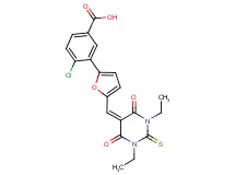 4-chloro-3-{5-[(1,3-diethyl-4,6-dioxo-2-thioxotetrahydro-5(2H)-pyrimidinylidene)methyl]-2-furyl}benzoic acid