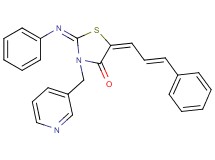 2-(phenylimino)-5-(3-phenyl-2-propen-1-ylidene)-3-(3-pyridinylmethyl)-1,3-thiazolidin-4-one