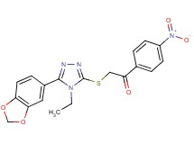 2-{[5-(1,3-benzodioxol-5-yl)-4-ethyl-4H-1,2,4-triazol-3-yl]thio}-1-(4-nitrophenyl)ethanone