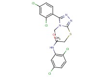 N-(2,5-dichlorophenyl)-2-{[5-(2,4-dichlorophenyl)-4-ethyl-4H-1,2,4-triazol-3-yl]thio}acetamide