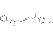 4-[(5-phenyl-1,3,4-oxadiazol-2-yl)thio]-2-butyn-1-yl 4-methoxybenzoate